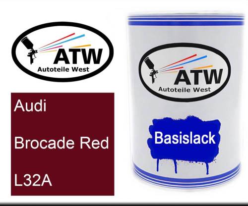 Audi, Brocade Red, L32A: 500ml Lackdose, von ATW Autoteile West.